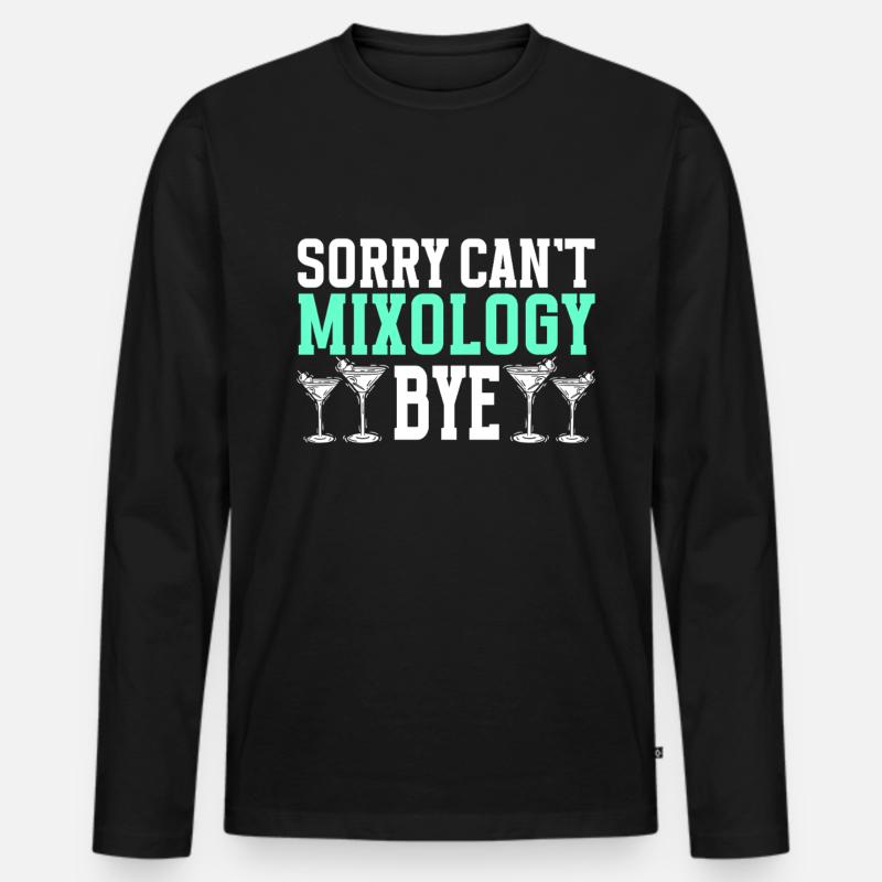 Mixologist Barkeepker Bartender Mixology - Männer Premium Bio Langarmshirt - Schwarz