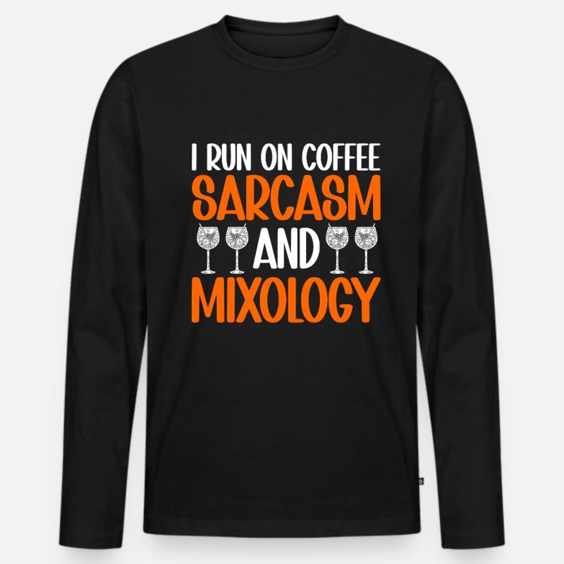 Mixologist Barkeepker Bartender Mixology - Männer Premium Bio Langarmshirt - Schwarz