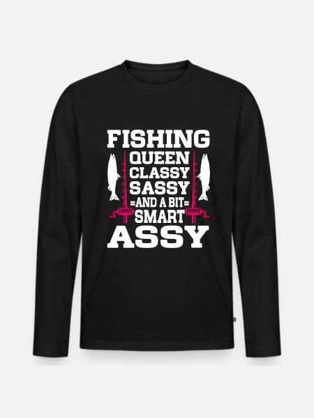Fishing Design Fish Lover Fisherman - Men's Premium Organic Long Sleeve Shirt - black