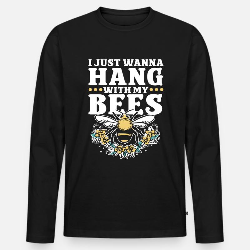Beekeeping Bees Beekeeper - Männer Premium Bio Langarmshirt - Schwarz