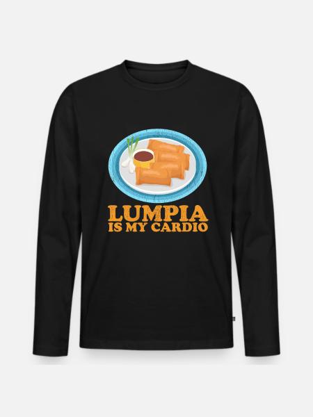 Lumpia Loempia Spring Roll Gifts - Men's Premium Organic Long Sleeve Shirt - black