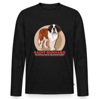 Bernhardiner Hund St. Bernhardshund Geschenk - Männer Premium Bio Langarmshirt - Schwarz - Vorne - Nico (187cm)