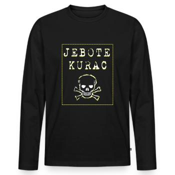 Jebote Kurac Balkan shirt Bosna sandzak Hrvatska - Männer Premium Bio Langarmshirt - Schwarz - Vorne - Nico (187cm)