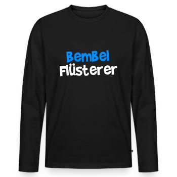 Bembel Apfelwein Ebbelwoi Hessen Hessisch Geschenk - Männer Premium Bio Langarmshirt - Schwarz - Vorne - Nico (187cm)