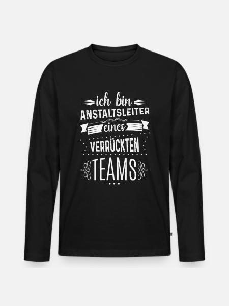 Anstaltsleitung Kollegen Teamleiter Geschenk - Männer Premium Bio Langarmshirt - Schwarz