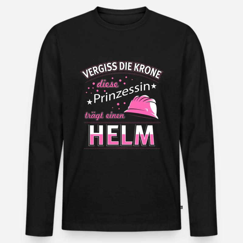 Bauleiter Baustelle Straßenbauer Geschenk - Männer Premium Bio Langarmshirt - Schwarz