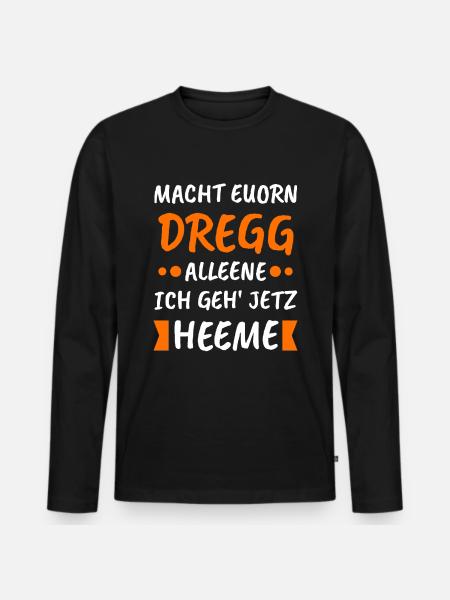 DDR Ossi Ostalgie Geschenk - Männer Premium Bio Langarmshirt - Schwarz