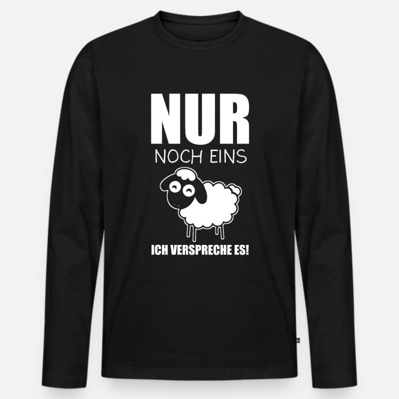 Schaf Schafe Hirte Geschenk - Männer Premium Bio Langarmshirt - Schwarz