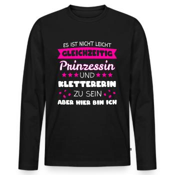 Kletter Klettern Klettern Geschenk - Männer Premium Bio Langarmshirt - Schwarz - Vorne - Nico (187cm)