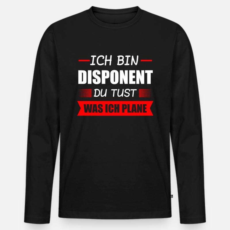 Disponent Beruf Disponenten Geschenk - Männer Premium Bio Langarmshirt - Schwarz