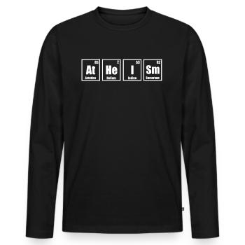 Cadeau agnostique athée athée - T-shirt manches longues Premium bio Homme - noir - Devant - Nico (187cm)