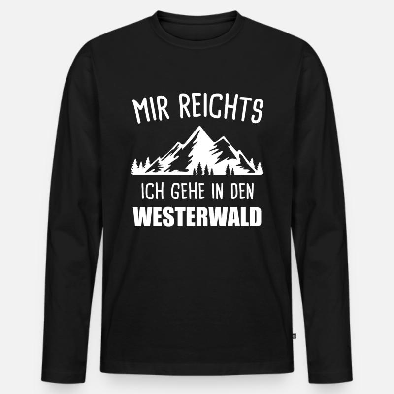 Westerwald Pfalz Pälzer Geschenk - Männer Premium Bio Langarmshirt - Schwarz