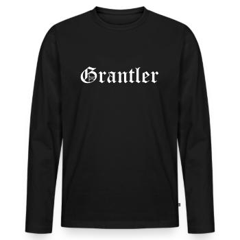 Grantler Bayern Design Geschenk Männer - Männer Premium Bio Langarmshirt - Schwarz - Vorne - Nico (187cm)