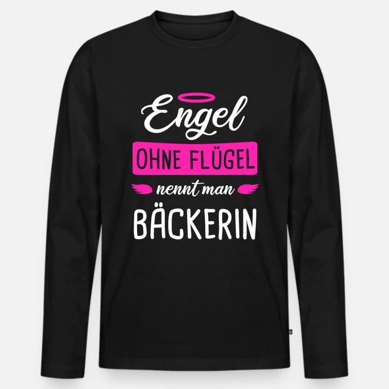 Bäckerin Backen Brot Geschenk - Männer Premium Bio Langarmshirt - Schwarz