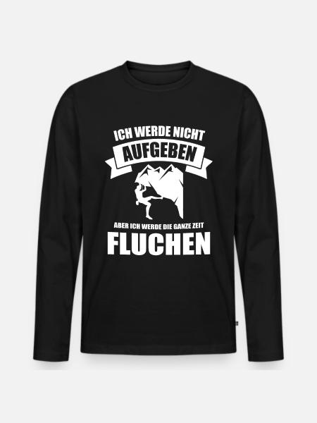 Klettern Kletterer Bouldern Geschenk - Männer Premium Bio Langarmshirt - Schwarz
