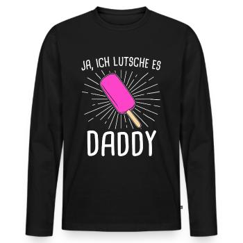 BDSM Girl Fetisch Submissive Geschenk - Männer Premium Bio Langarmshirt - Schwarz - Vorne - Nico (187cm)