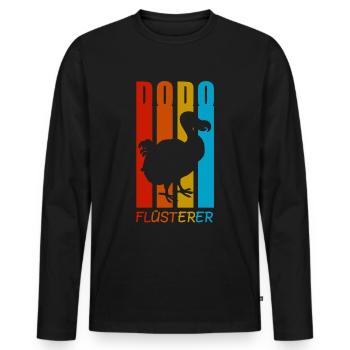 Dodo Flüsterer Dodos Urzeit Geschenk - Männer Premium Bio Langarmshirt - Schwarz - Vorne - Nico (187cm)