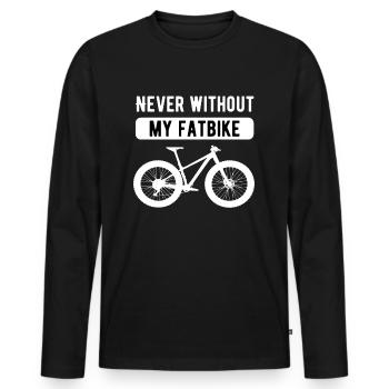 Fatbike - T-shirt manches longues Premium bio Homme - noir - Devant - Nico (187cm)