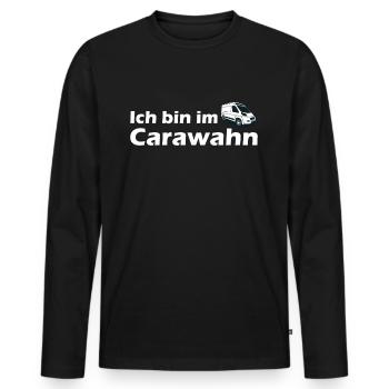 Camping Campen Wohnmobil Van Kastenwagen Design - Männer Premium Bio Langarmshirt - Schwarz - Vorne - Nico (187cm)