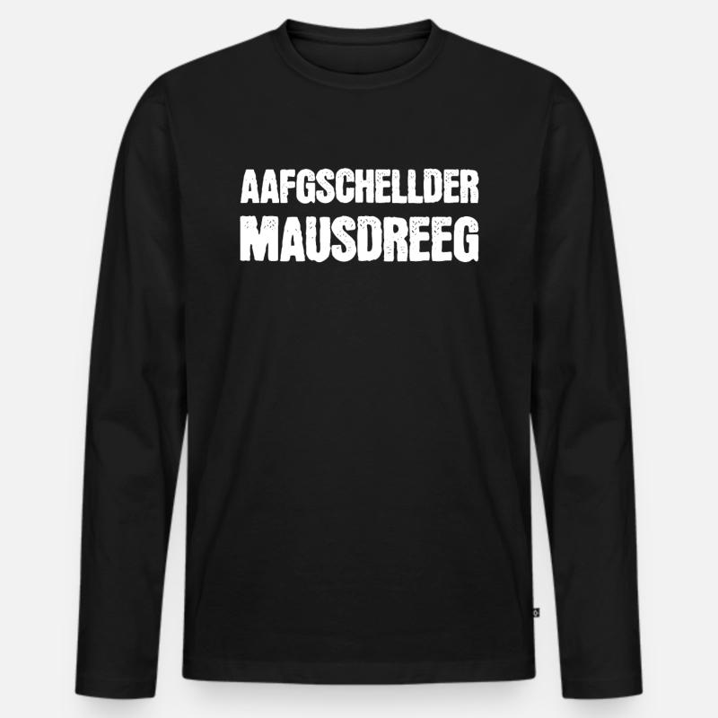 Franken Franke Bayrisch Geschenk - Männer Premium Bio Langarmshirt - Schwarz