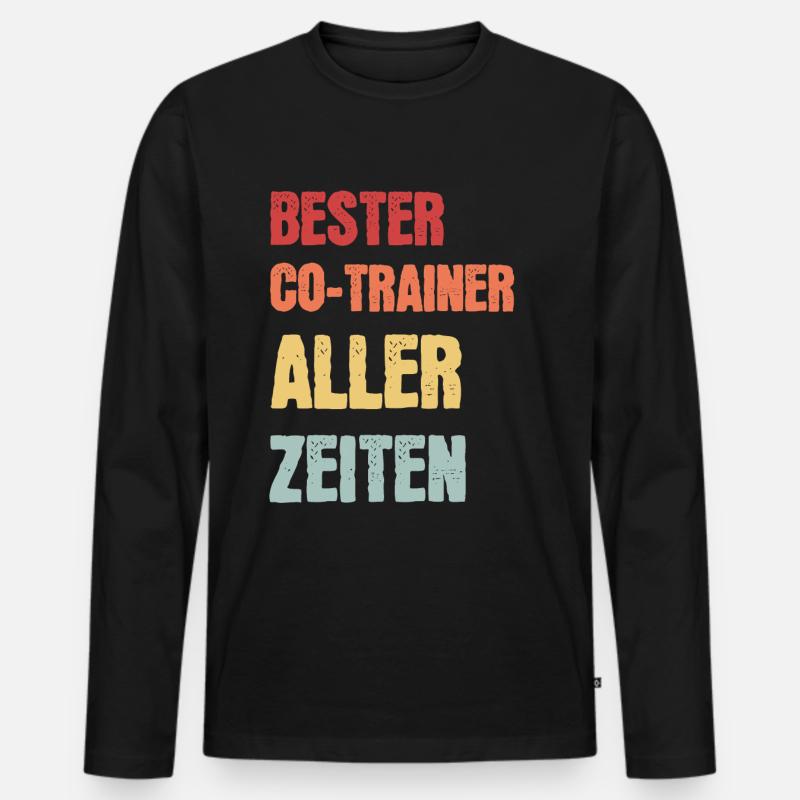 Co-Trainer Fußball-Trainer Trainer Geschenk - Männer Premium Bio Langarmshirt - Schwarz