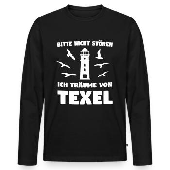 Texel Niederlande Westfriesische Geschenk - Männer Premium Bio Langarmshirt - Schwarz - Vorne - Nico (187cm)