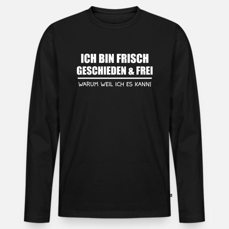 Scheidung 2020 Frisch Geschieden Single Geschenk - Männer Premium Bio Langarmshirt - Schwarz