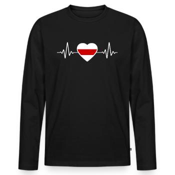 Belarus Belarus Belarusian Gift - Men's Premium Organic Long Sleeve Shirt - black - Front - Nico (187cm)
