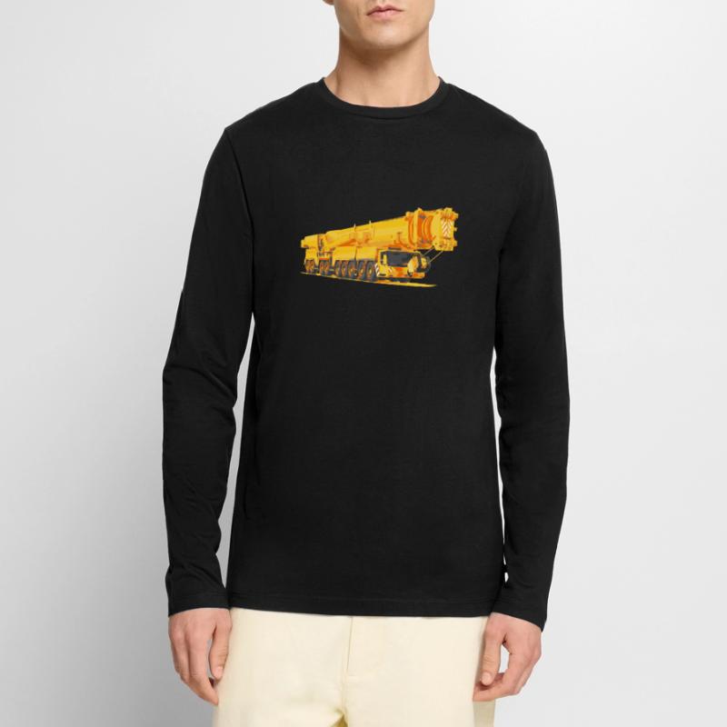 Crane operator crane construction site construction worker gift Men's Premium Organic Long Sleeve Shirt