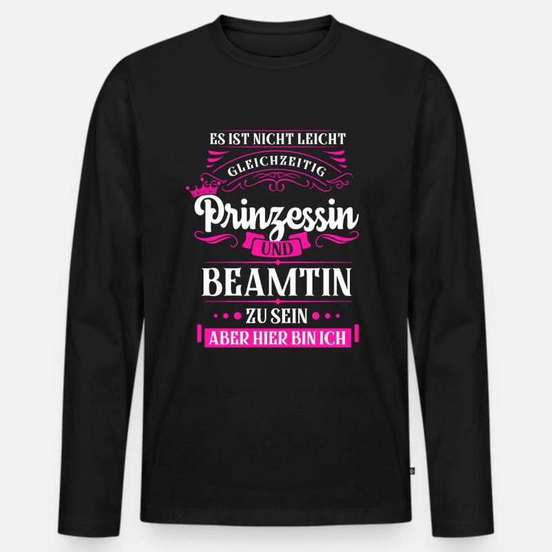 Beamter Beamte Beamtin Geschenk - Männer Premium Bio Langarmshirt - Schwarz