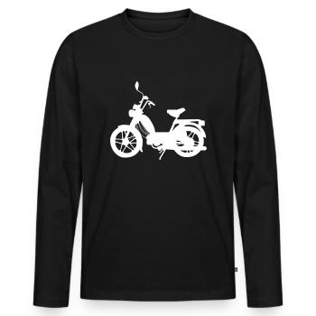 Mobylette Mobylette scooter scooter cadeau - T-shirt manches longues Premium bio Homme - noir - Devant - Nico (187cm)