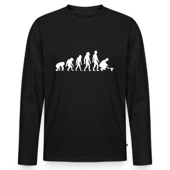 Cueilleurs de champignons Champignons Forest Evolutions Design Gift - T-shirt manches longues Premium bio Homme - noir - Devant - Nico (187cm)