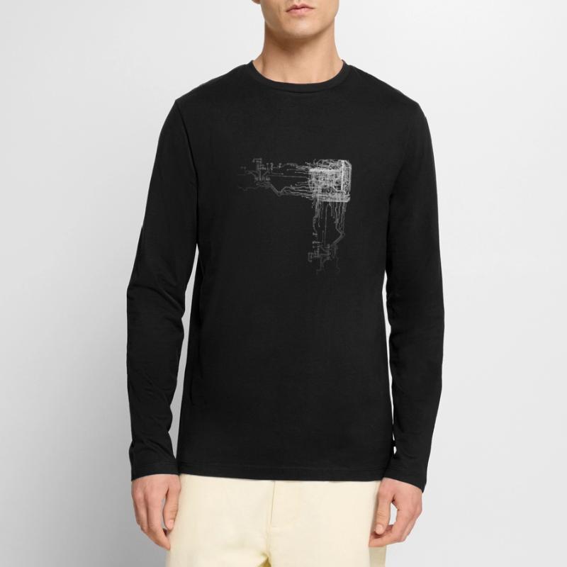 Programmierer CPU Nerd Computerprogrammierer Männer Premium Bio Langarmshirt