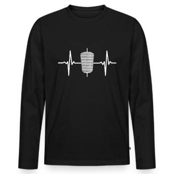 J'adore le doner kebab - T-shirt manches longues Premium bio Homme - noir - Devant - Nico (187cm)