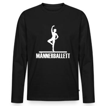 Men's ballet - Men's Premium Organic Long Sleeve Shirt - black - Front - Nico (187cm)
