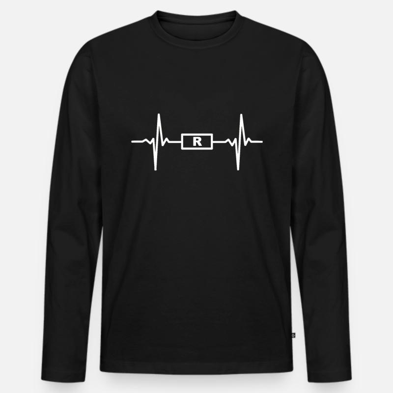 Elektriker Elektroniker Strom Elektrik Geschenk - Männer Premium Bio Langarmshirt - Schwarz