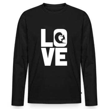 Surf surfeur surf - T-shirt manches longues Premium bio Homme - noir - Devant - Nico (187cm)