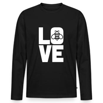 Abeilles apiculture apiculteur apiculteur miel apiculteur - T-shirt manches longues Premium bio Homme - noir - Devant - Nico (187cm)