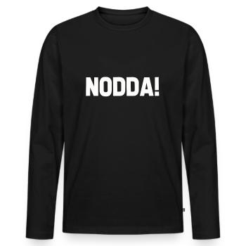 Nodda! Siegerland Siegen Wittgenstein Geschenk - Männer Premium Bio Langarmshirt - Schwarz - Vorne - Nico (187cm)