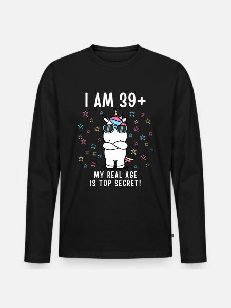 40th Birthday 40 Years 1981 Vintage - Men's Premium Organic Long Sleeve Shirt - black