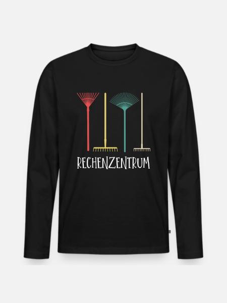 Rechenzentrum Garten Gärtner Blumen - Männer Premium Bio Langarmshirt - Schwarz