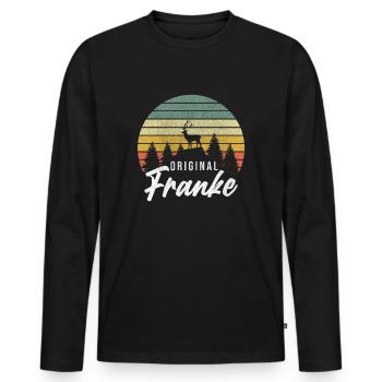 Original Franke Franken Fränkisch Bayern Cadeau - T-shirt manches longues Premium bio Homme - noir - Devant - Nico (187cm)