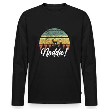 Nodda! Siegerland Siegen Wittgenstein Geschenk - Männer Premium Bio Langarmshirt - Schwarz - Vorne - Nico (187cm)
