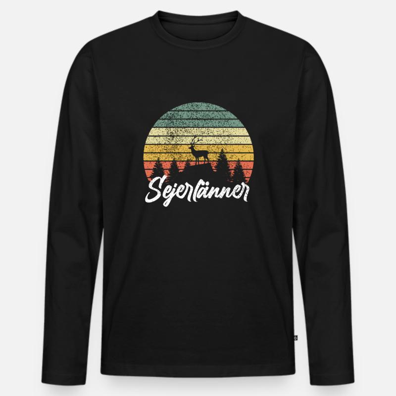 Sejerlänner - Siegen Wittgenstein Siegerland - Männer Premium Bio Langarmshirt - Schwarz