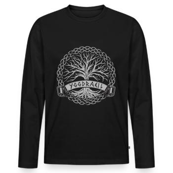 Yggdrasil Baum des Lebens Wikinger Walhalla Odin - Männer Premium Bio Langarmshirt - Schwarz - Vorne - Nico (187cm)