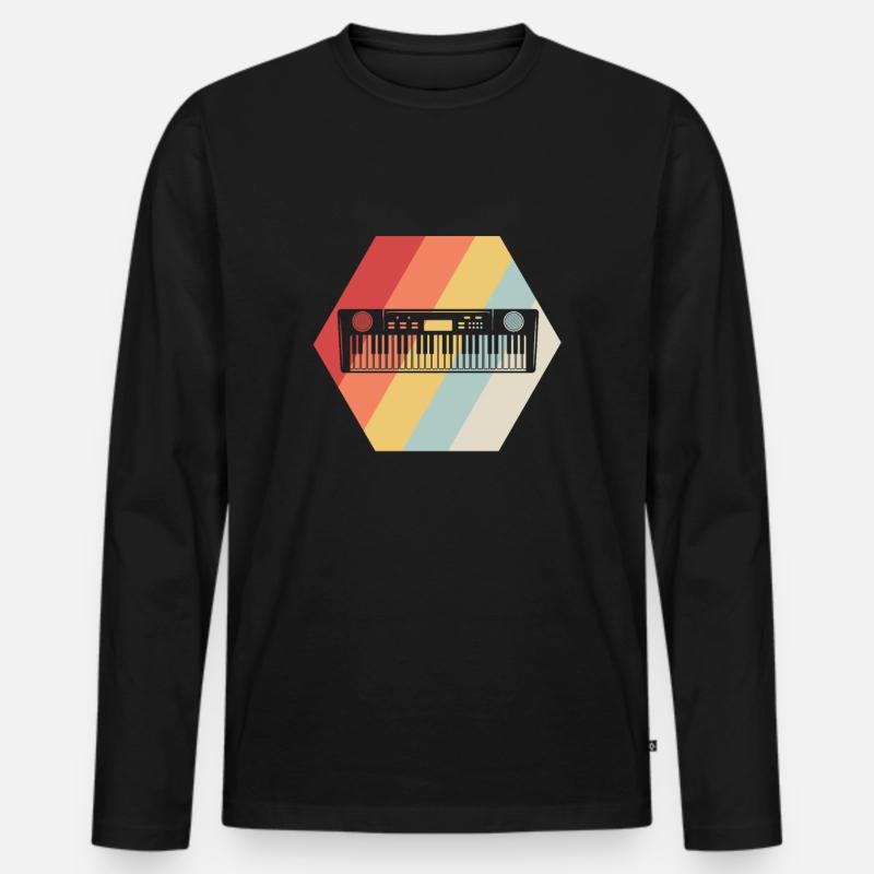 Keyboard Keyboarder Geschenk - Männer Premium Bio Langarmshirt - Schwarz