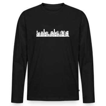 Karlsruher Karlsruhe Baden Badisch Gift - Men's Premium Organic Long Sleeve Shirt - black - Front - Nico (187cm)