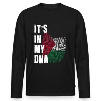 Free Palestine Palestina Liberté - T-shirt manches longues Premium bio Homme - noir - Devant - Nico (187cm)