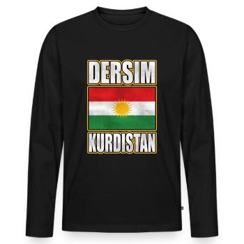 Dersim Kurdistan, Kurdistan Flag, Kurdish Flag - Männer Premium Bio Langarmshirt - Schwarz - Vorne - Nico (187cm)