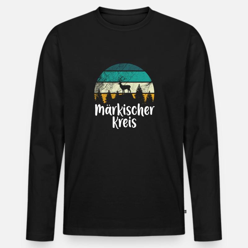MK Märkischer Kreis - Männer Premium Bio Langarmshirt - Schwarz